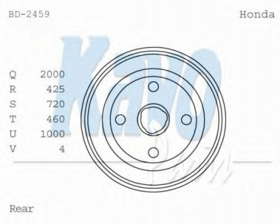 KAVO PARTS bd2459 -  Тормозной барабан